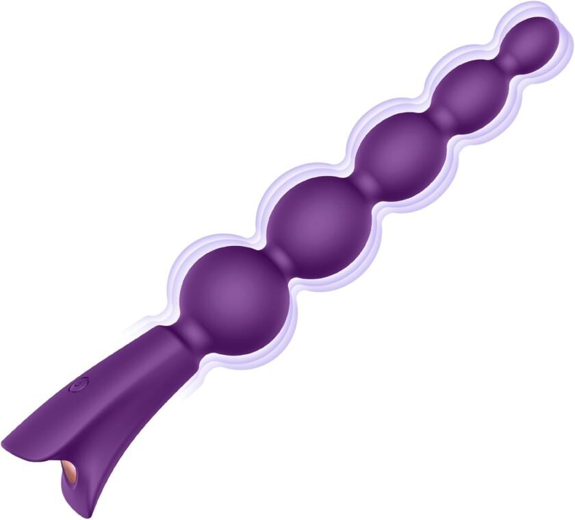 Vibrating Butt Plug Anal Beads - Anal Toys Sex Toys, Anal Vibrators Men Prostate Massager Wand Sex Novelties, G Spot Dildo Sexual Pleasure Tools for Women, Adult Toys Vibrater for Couples (Purple)