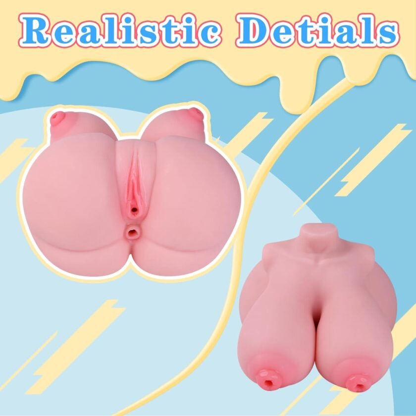 7.5 Lbs Adult Sex Doll MaleMasturbator, 4 in 1 Female Love Doll withPenetrable Big Nipples, 3D Lifelike FantasyTorso Sex Dolls with Realistic Soft Big Boobs Butt Pussy Sex Toys for Men - Image 5