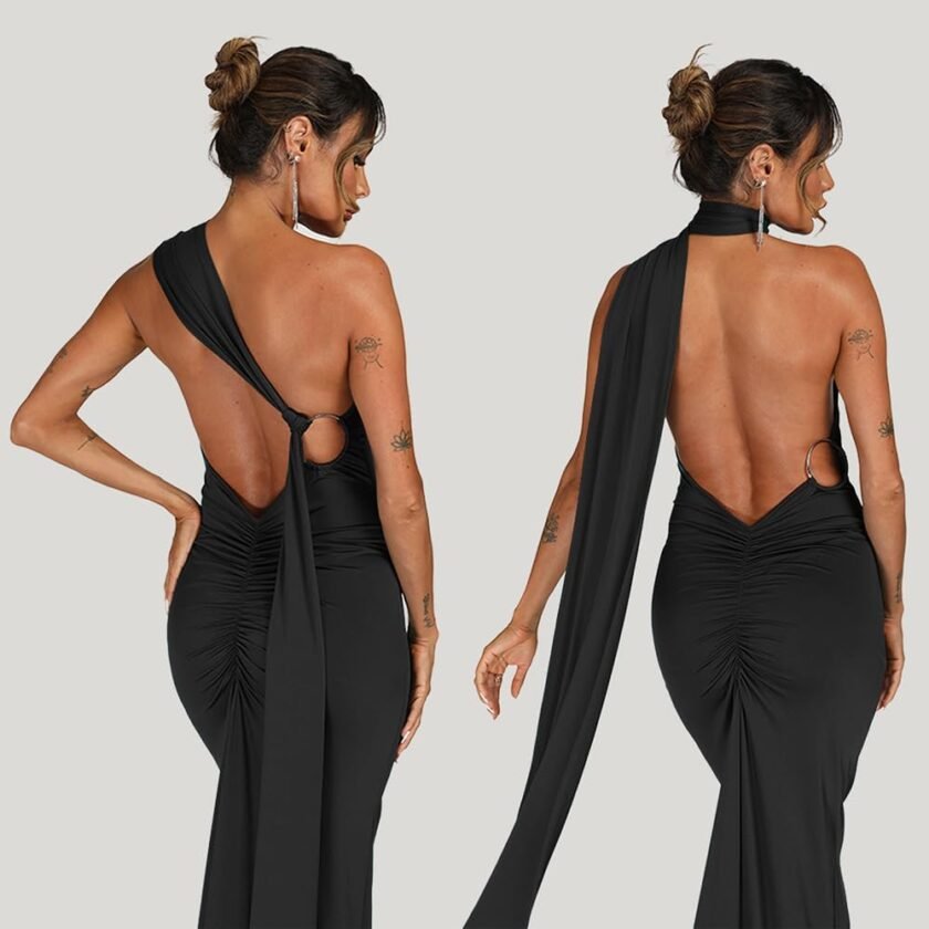 Women Sexy Backless Dress Bodycon Sleeveless Open Back Maxi Dress Going Out Elegant Party Cocktail Long Dress - Image 2