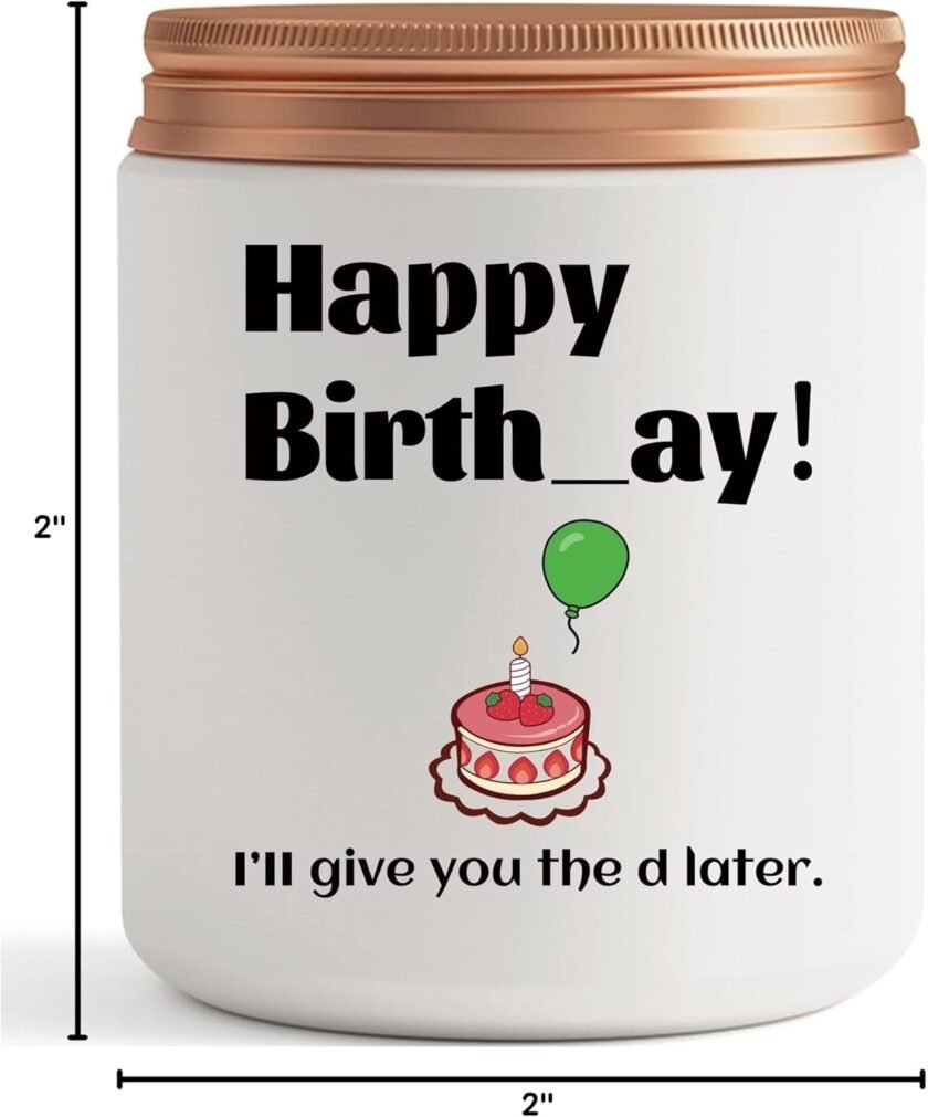 Funny Birthday Gifts for Girlfriend, Wife, Her, Fiancee- Unique Couple Happy Birthday Gift Ideas- Gag Women Bday Party Candle Presents from Boyfriend Husband Fiance Him- Lavender - Image 8