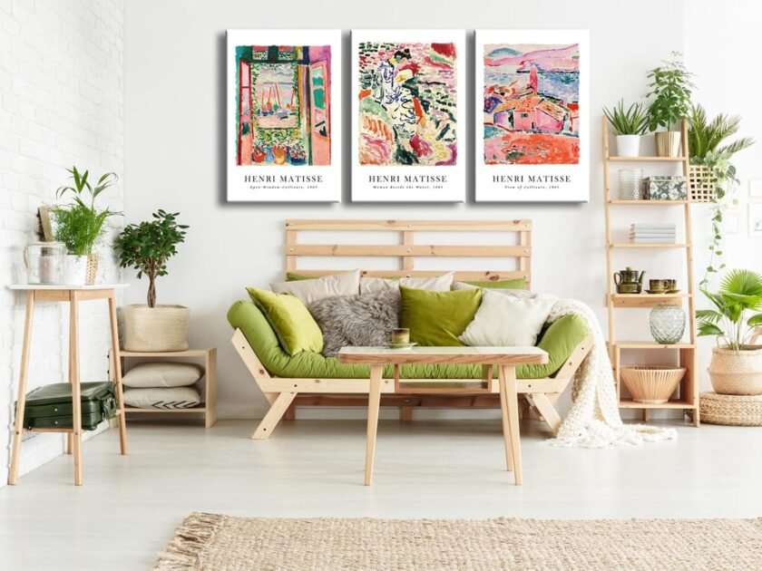 Wieco Art Canvas Wall Art 3 Piece Henri Mattise Art Abstract Colorful Matisse Posters Canvas Prints for Wall and Home Office Decorations - Image 4