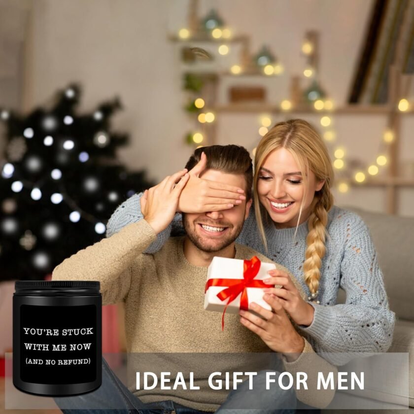 Gifts for Men, Valentines Day Gifts for Him, Anniversary Romantic Birthday Gifts for Boyfriend Husband, Black Cedarwood Sandalwood Scented Candles - Image 6