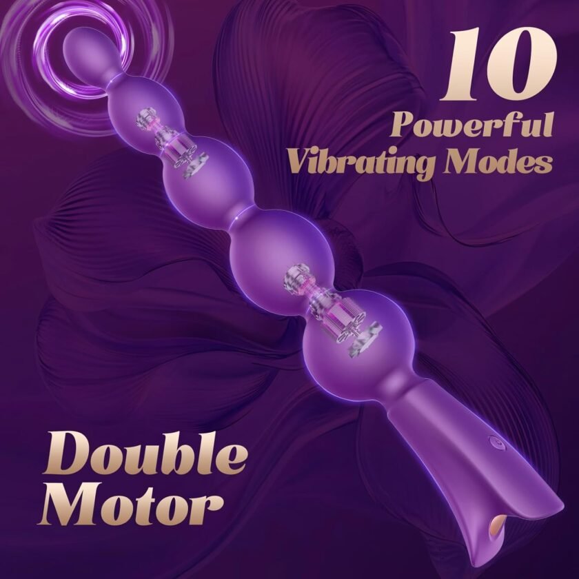 Vibrating Butt Plug Anal Beads - Anal Toys Sex Toys, Anal Vibrators Men Prostate Massager Wand Sex Novelties, G Spot Dildo Sexual Pleasure Tools for Women, Adult Toys Vibrater for Couples (Purple) - Image 2