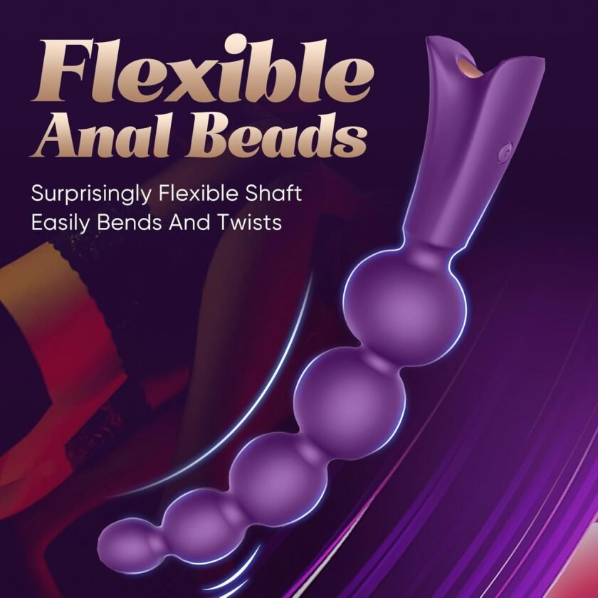 Vibrating Butt Plug Anal Beads - Anal Toys Sex Toys, Anal Vibrators Men Prostate Massager Wand Sex Novelties, G Spot Dildo Sexual Pleasure Tools for Women, Adult Toys Vibrater for Couples (Purple) - Image 4