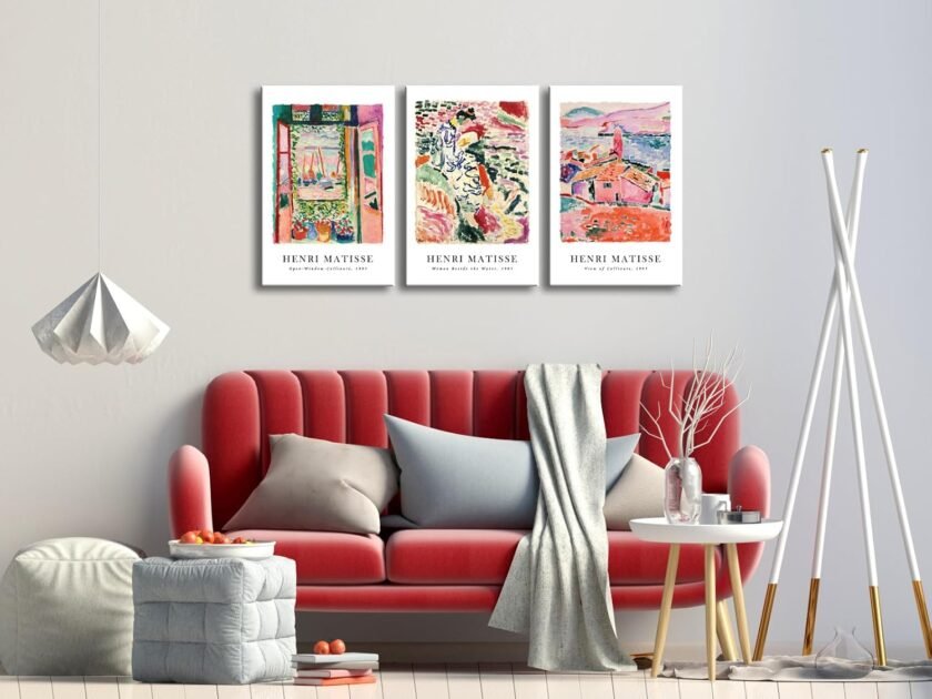 Wieco Art Canvas Wall Art 3 Piece Henri Mattise Art Abstract Colorful Matisse Posters Canvas Prints for Wall and Home Office Decorations - Image 5