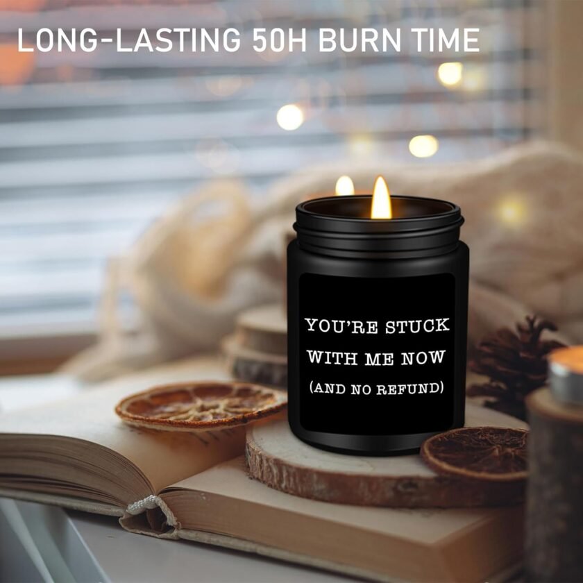 Gifts for Men, Valentines Day Gifts for Him, Anniversary Romantic Birthday Gifts for Boyfriend Husband, Black Cedarwood Sandalwood Scented Candles - Image 3