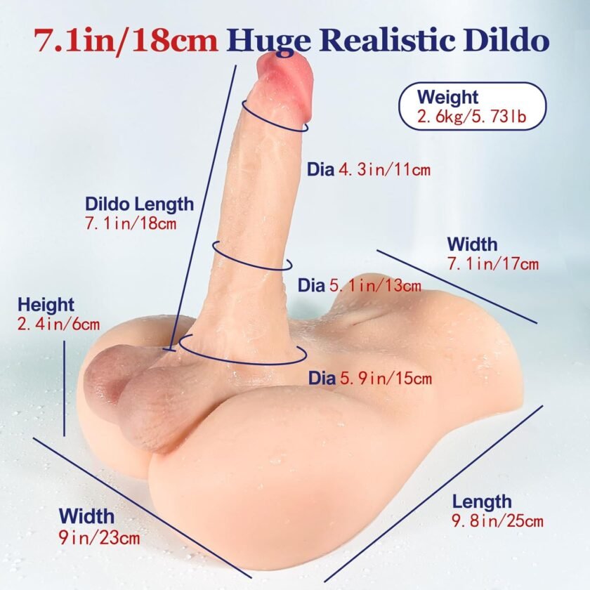 Sex Doll Torso Big Dildo for Women Masturbation, Female Sexdoll with Flexible Realistic Huge Penis, Woman Masturbator Torso for Orgasm Sex Pleasure, Unisex Adult Sex Toy for Solo Couple Threesome - Image 3