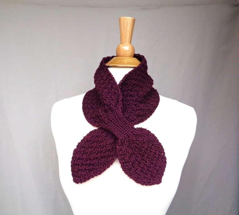 Cashmere Blend Neck Warmer Ascot Scarf, Pull Through Scarflette, Hand Knit MULTIPLE COLOR CHOICES - Image 4